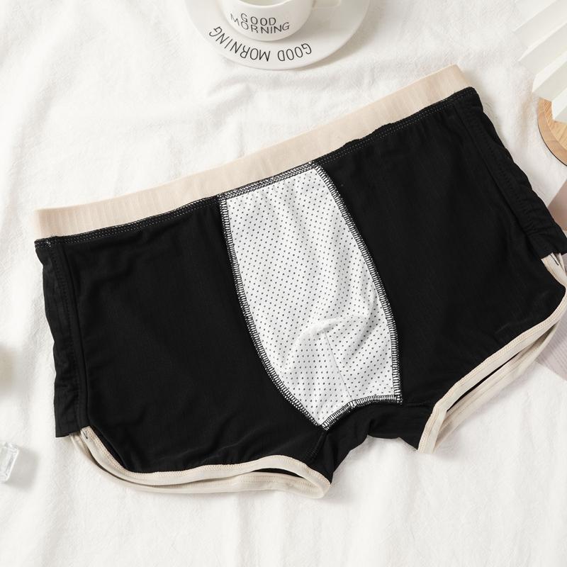 Men's Underwear Mid-rise Simple Breathable Boxer Briefs Youth Men's Trendy Trousers Underwear Underpants