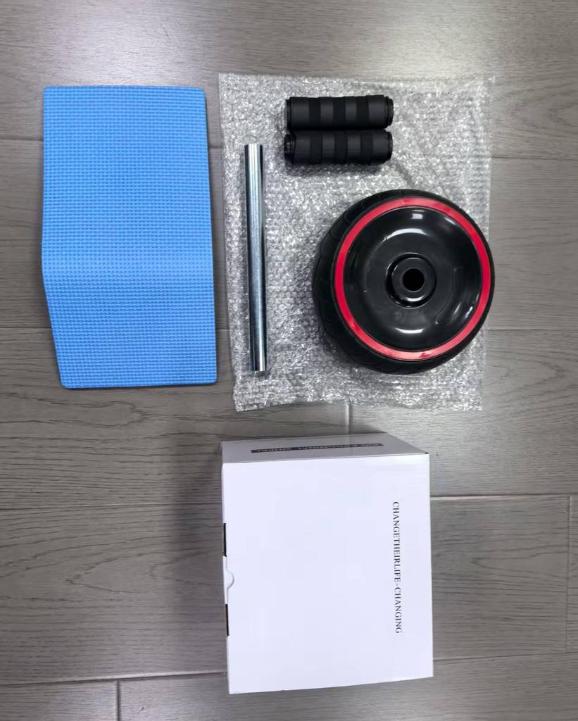 Non-Rebound Ab Wheel: Rubber Abdominal Muscle Roller for Fitness Training