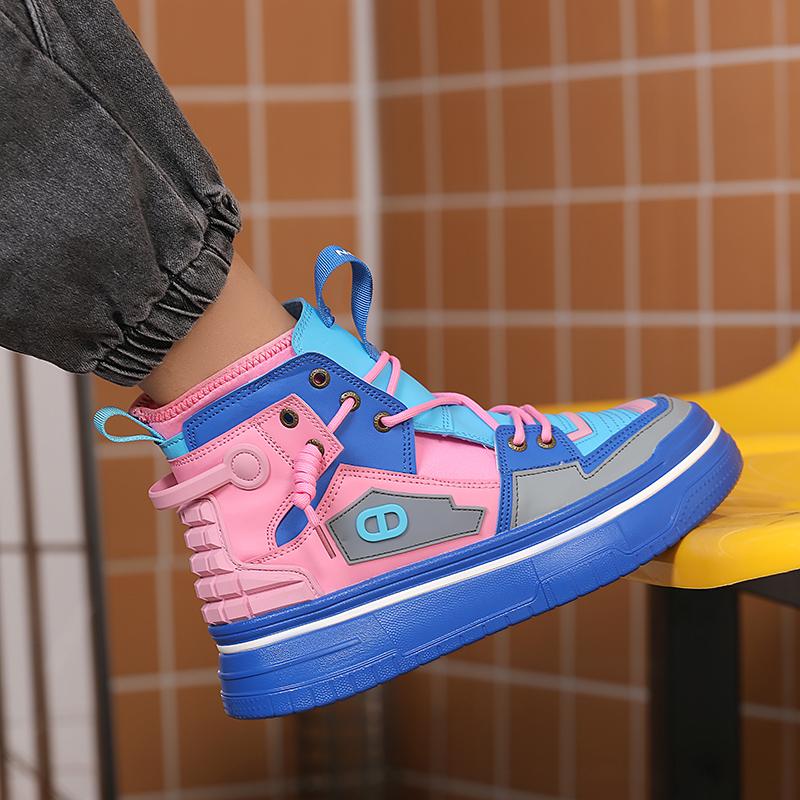 Новые высокие кроссовки для сноуборда, мужские туфли с толстой подошвой, модная мужская обувь, индивидуальная, универсальная, студенческая спортивная обувь