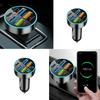4USB Car Charger Type C LED Digital Display Fast Charging Car Mobile Phone Adapter For Xiaomi IPhone Oneplus X9J9