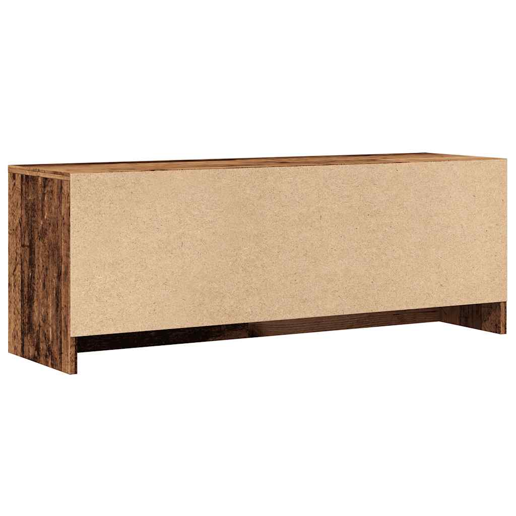 TV Stand with Rustic Wood Effect 102 x 30 x 37.5 cm Engineered Wood