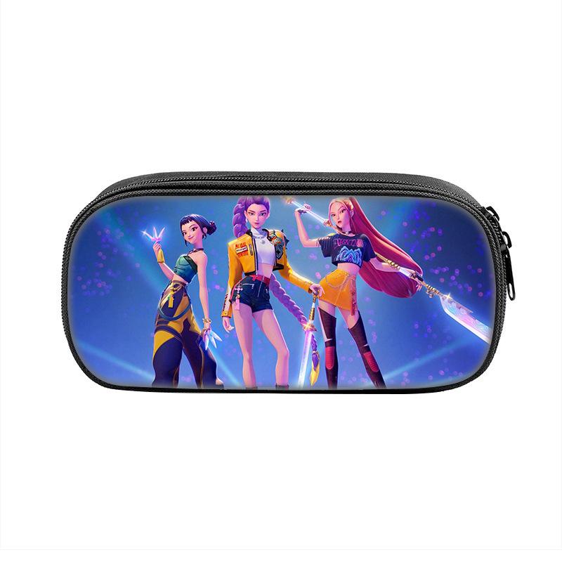 New product Huntrix Kpop printed peripheral pencil case Witch Hunter group primary and secondary school students pencil pencil case