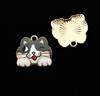 Alloy Drip Oil Cat Pendant, 18x16mm - Cute DIY Korean Style Jewelry Accessory