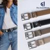 Leather Women'S Belt Cowhide Simple Casual Pants Jeans Decorative Women'S Pin Buckle Belt Width 3.3Cm
