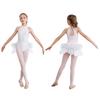 Kids Girls Ballet Jazz Dance Performance Ballerina Costume Sleeveless Fancy Skating Leotard Tulle Skirted Gymnastics Unitard
