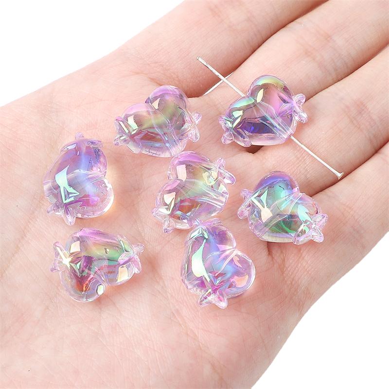 5/10 шт акриловые бусины красочные звезды любовь бусины для DIY ожерелье браслет серьги изготовление ювелирных изделий