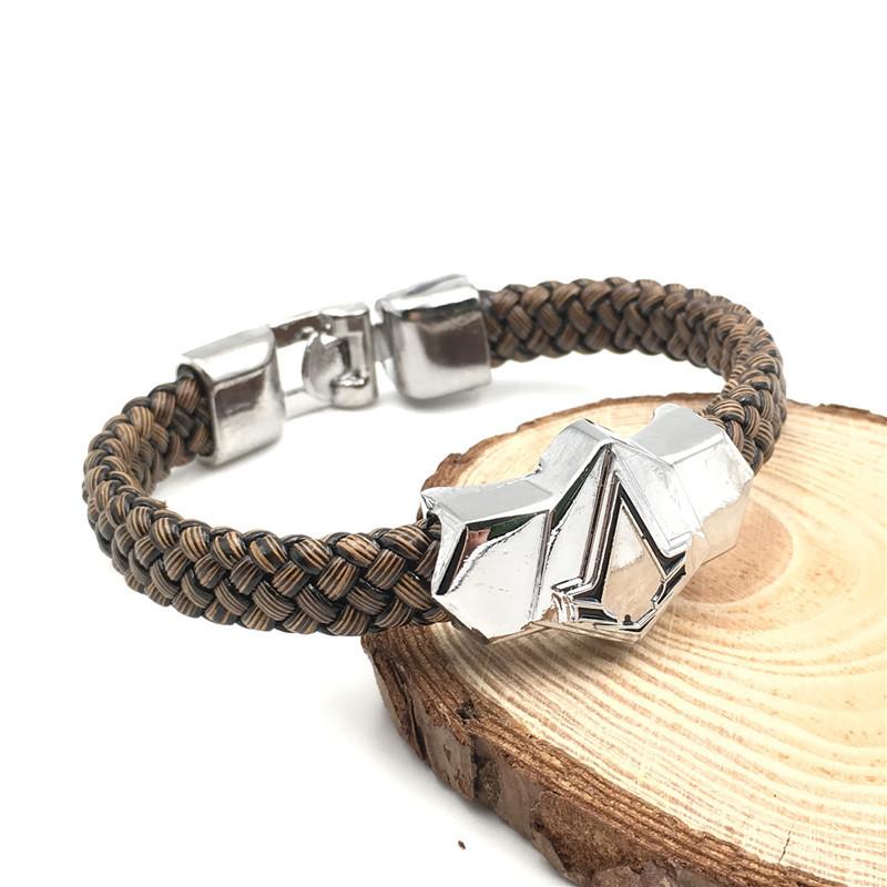 Наруто Аниме Ниндзя Унисекс Сплав Браслет Гальванизированный Дизайн Листа Коллекционный для фанатов Сувенир для путешествий Корпоративный подарок