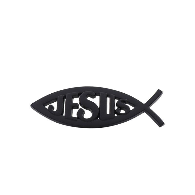 3D Premium Jesus Fish Symbol Logo for car Motorcycle Engine Hood Fender trunk Tail Rear Bonnet Nameplate Decal Emblem Badge Sticker