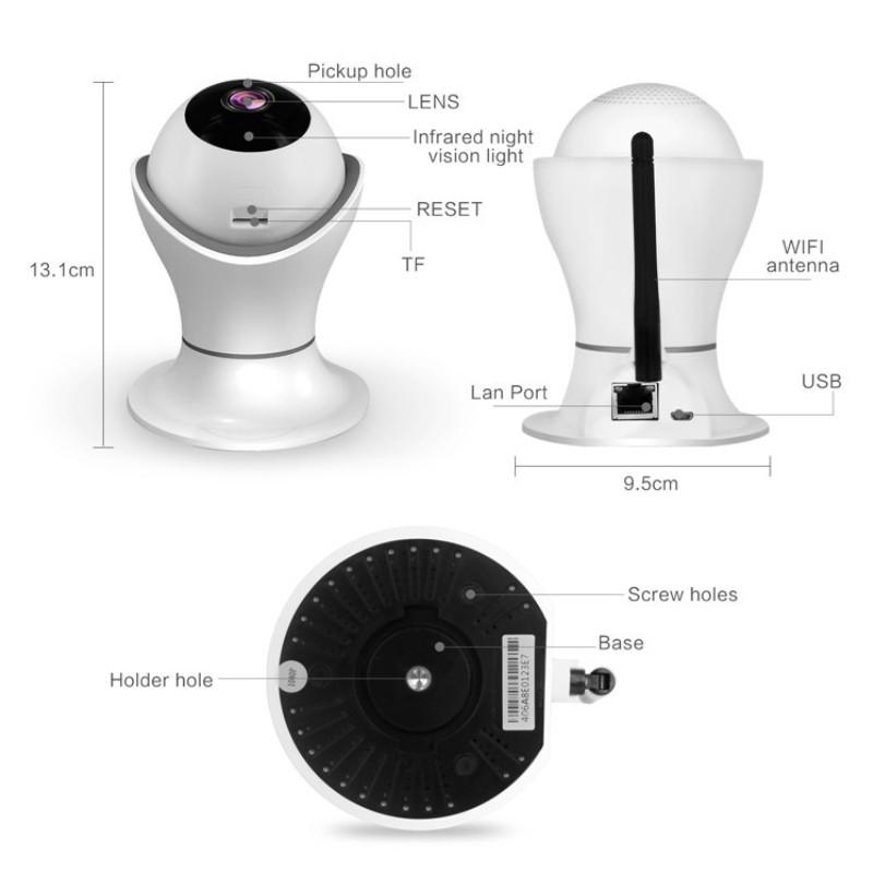 Full HD WIFI IP 1080P радионяня с автоматическим отслеживанием и вращением на 360 градусов камера ночного видения 3D панорамная навигация MapAA