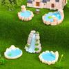 Miniature Lotus Pond Figurines Micro Landscape Decoration Diy Home Decoration Accessories Small Ornament Resin Crafts Gifts