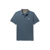 Solid Logo Outdoor Casual Loose Short Sleeve Polo Shirt Men Polo Shirts Rock-Blue A24H2-DH3A
