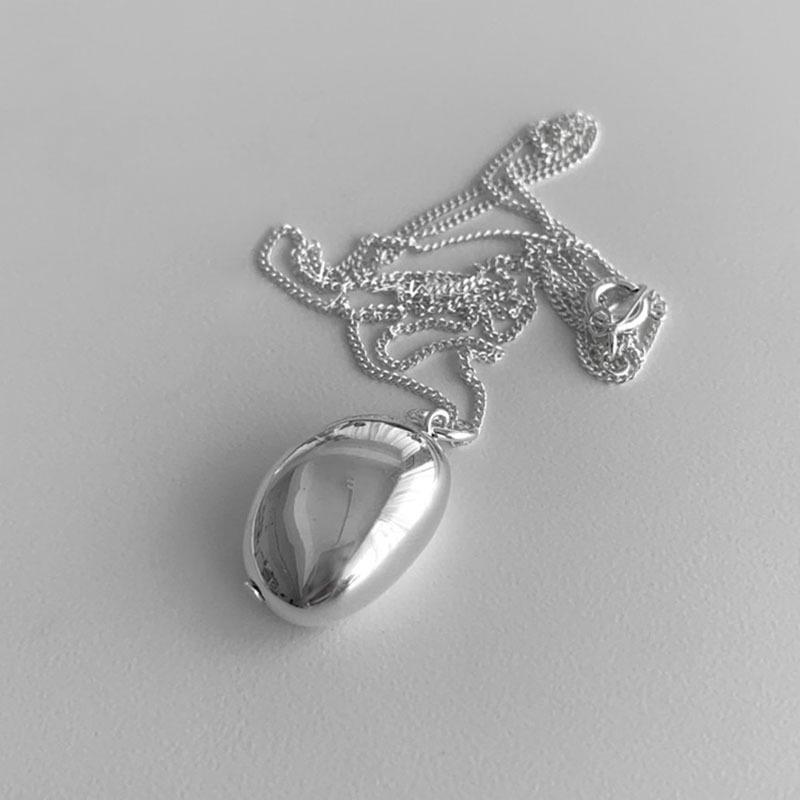 Minimalist Women's Pearl Necklace, S925 Sterling Silver, Adjustable Long Sweater Chain