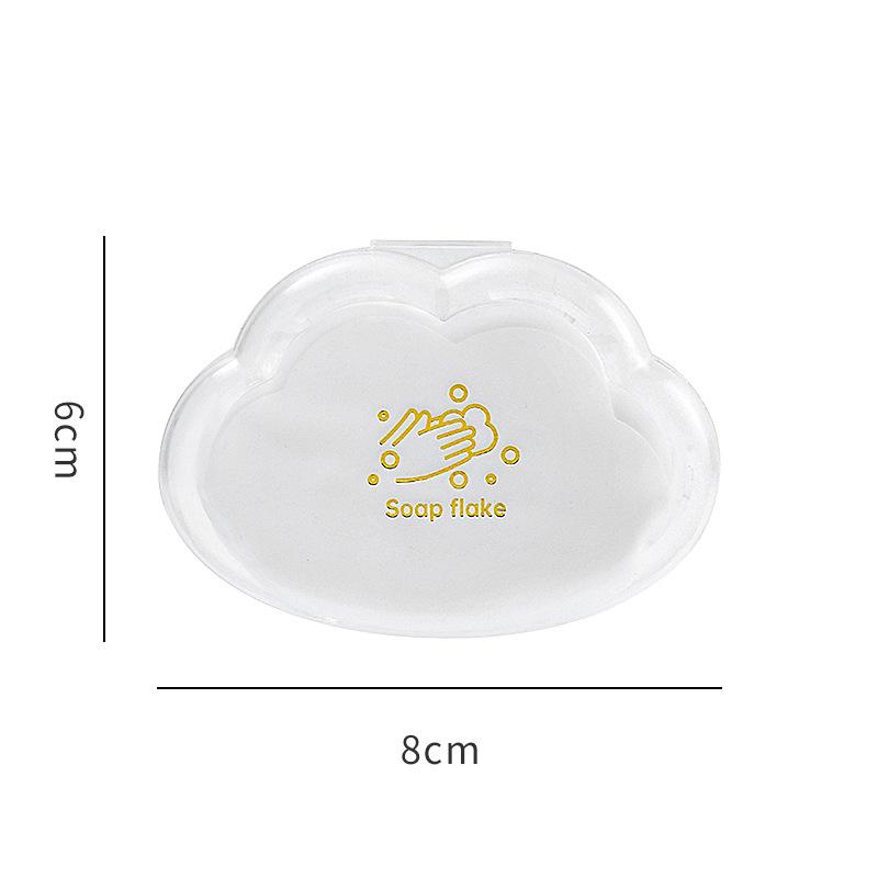 50 шт./кор. одноразовая мыльная бумага для путешествий, портативные мыльные листы, креативная форма облака, ароматное карманное мыло, мини-коробка для мытья рук