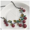 Necklaces for Women Earrings Ornaments Pendants Necklace Cherry Set Necklace and Earring Set