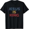 Men's Clothing Christian Jesus Is King Design Crown T-shirt Casual Couple Tshirt Tees Fitness T Shirt