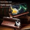 Chali Shi Чехол-книжка из натуральной кожи для iPhone 17 Pro Max с магнитной застежкой, подставкой Air и слотом для карт
