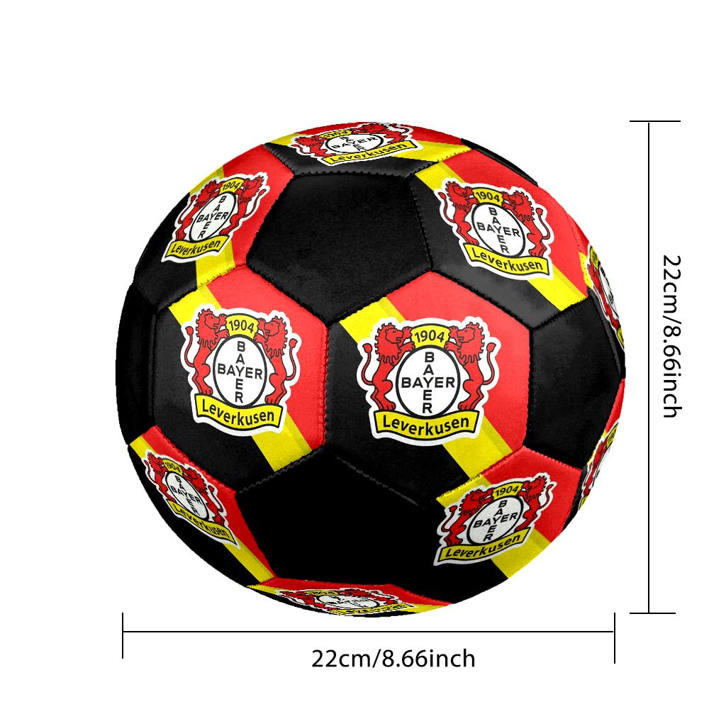 Футбольный мяч для зала Bayer 04 Leverkusen Цветной Машинная строчка ПВХ Размер 5 Готов к командным тренировкам и соревнованиям Прочный Высокий отскок Крутой Спортивный Подарок