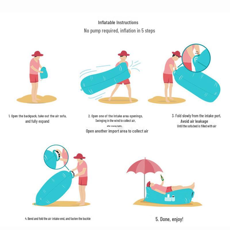 Портативный надувной диван-матрас - Стул для кемпинга на открытом воздухе