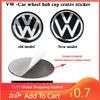 Для VW 4 шт. 3D 56 мм/60 мм/65 мм Колпачки ступицы колеса автомобиля Наклейка Значок Аксессуары Для VW Volkswagen R GTI Golf Алюминий Металл