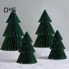 3D Paper Christmas Tree Reusable Tabletop Decor Honeycomb Tree Easy Assembly Mini Xmas Tree for Festive Party Table Centerpiece