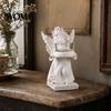 Home Decor Angel Candle Holder Little Holder, Resin Decorative Guardian Tea Light Romantic Retro Cherub Sculpture for Church Wedding Elegant
