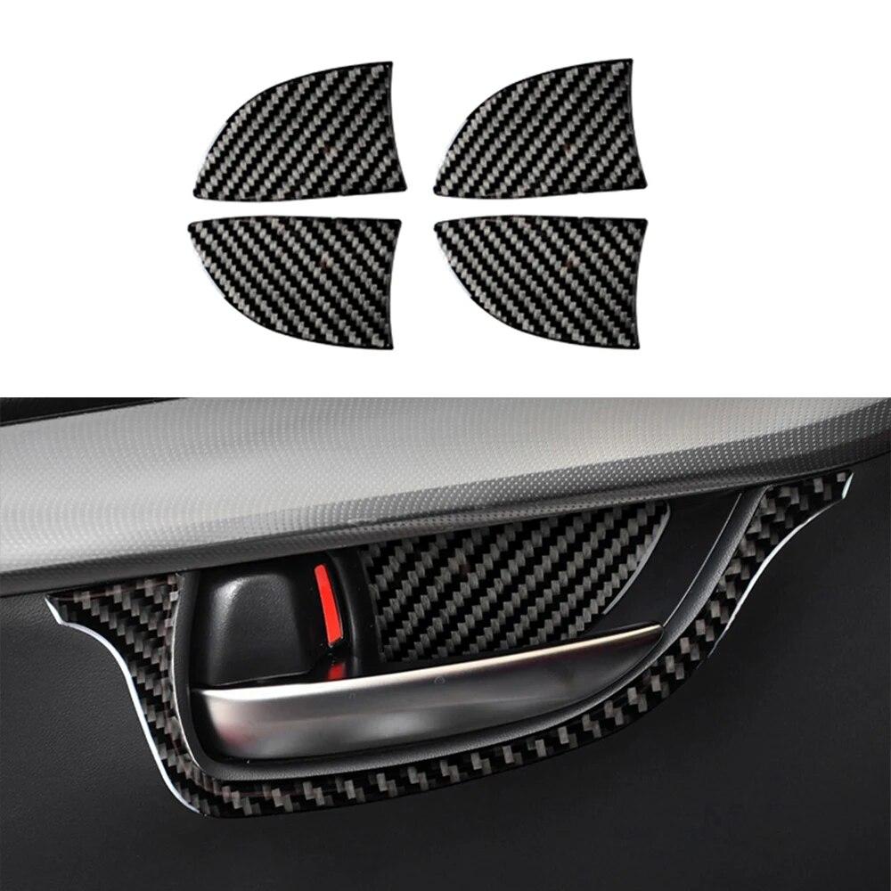 4pcs for Lexus NX 200 200t 300h 2014- Car Inner Handle Cover Trim Stickers Decal Auto Interior Accessories Carbon Fiber