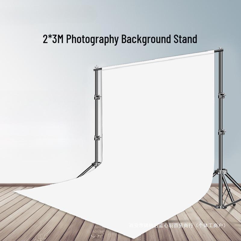 Стойка для фотофона 2x3 метра с черной светопоглощающей тканью, студийным реквизитом и белой тканью для съемки