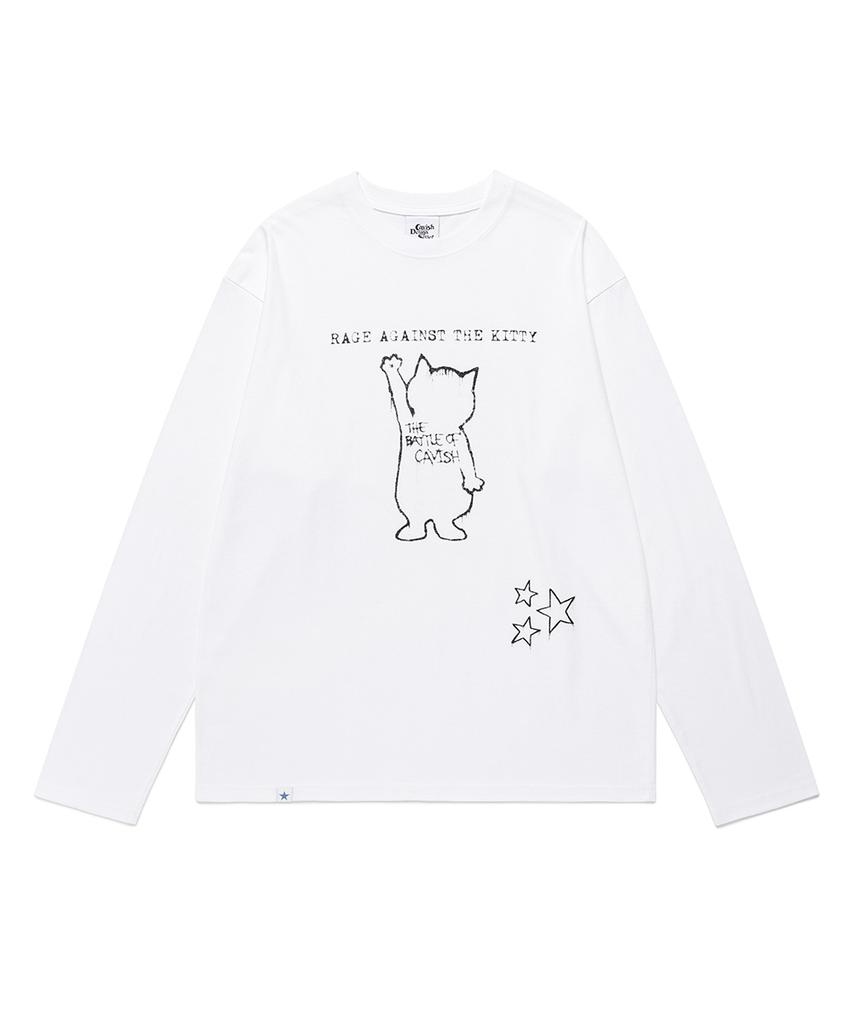 CAVISH Graffiti Cat Ls Tee White(Cv2Ffft552A)