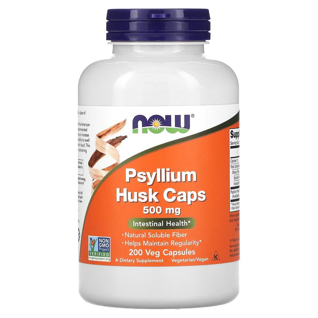 Psyllium Husk Capsules, 500Mg, 200 Veggie Capsules