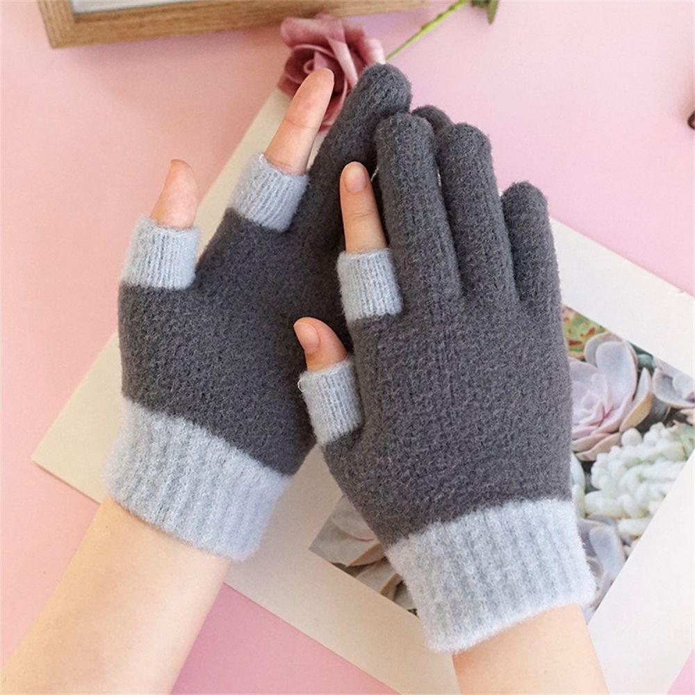 Fashion Men Women Elastic Touch Screen Gloves Thick Warm Mittens Arm Warmers Plus Velvet
