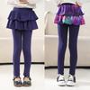 Леггинсы для девочек Весенне-осенние стили Детская юбка-брюки из двух частей Ношение Эластичные брюки-юбка для девочек для улицы