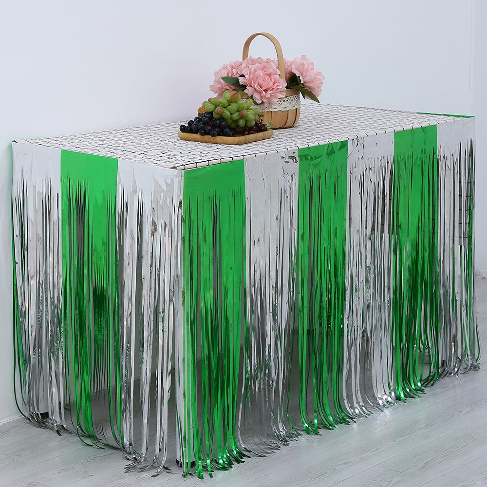 Мишурная юбка для стола 275x75см - Украшение для вечеринки и мероприятия