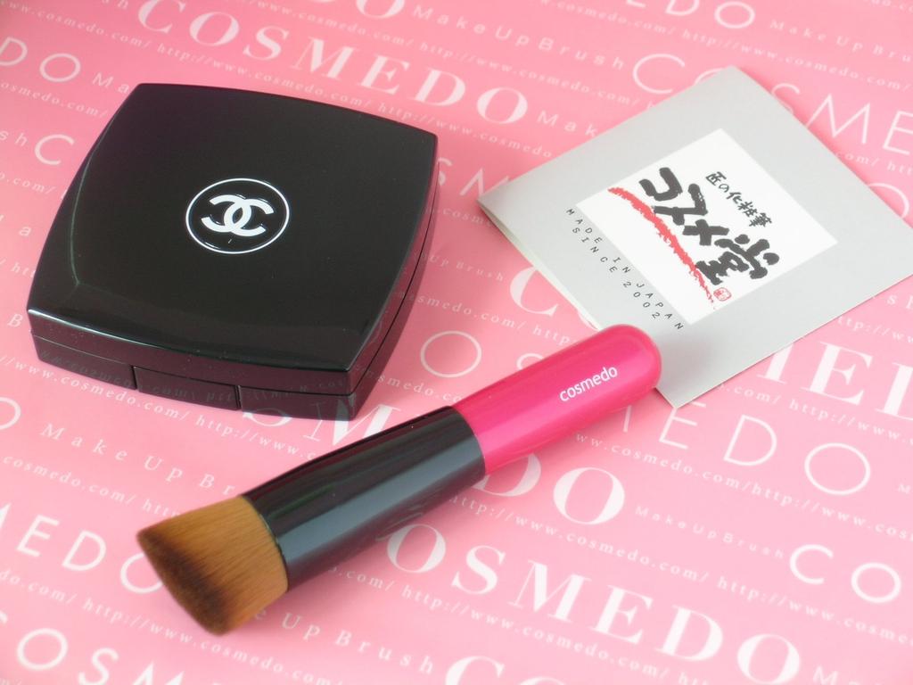 Кисть для макияжа Kumano Fude Takumi Кисть для нанесения тональной основы Cosmedo Diagonal Flat PBT Сделано в Японии Жидкая тональная основа для лица и щек (Кисть для макияжа, Кисть, Кисть,