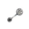 [I9490] - Smoked Gray 'Crystal' Body Piercing