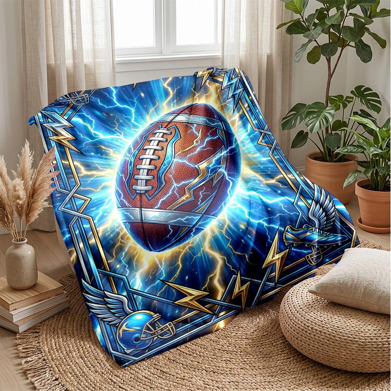 Electric Football Artwork 1 Theme blanket Lightweight Warm Flannel Blanket Decorative Throw Blanket for Home Decoration