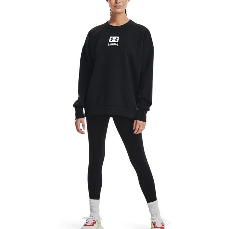 Under Armour Повседневная спортивная толстовка Summit с круглым вырезом и длинными рукавами, женские топы, черные 1369562-001