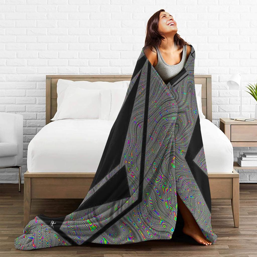 V-Volcom Logo Blanket Soft Warm Flannel Throw Blanket Cover for Bed Living room Picnic Travel Home Couch