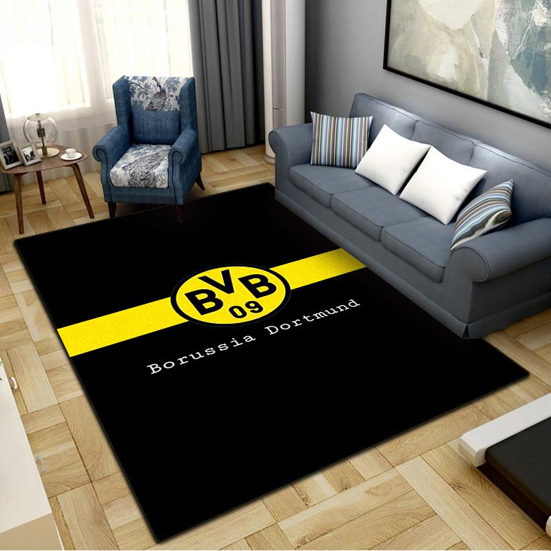 Ковер Borussia Dortmund для гостиной, спальни, дома, украшение дивана, нескользящий коврик для детских игр
