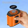 Portable Waist-Hanging Fan with Flashlight & SOS - Outdoor Construction Cooling Tool with Stand