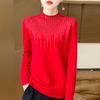 Женский кашемировый свитер Qinghe Cashmere 30% кашемир 70% шерсть Осень и Зима Пуловер Теплый и Модный