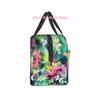 1pc 2D Printing Pink Desserts Pattern Portable Insulated Lunch Bag, Reusable Large-Capacity Picnic Box, Waterproof Handbag, Suit