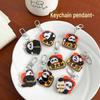 Cartoon Panda Keychain: Cute Acrylic Pendant for School Bags