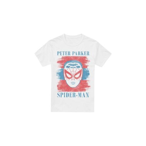 Spider-Man Mens Peter Parker Striped T-Shirt