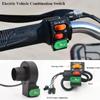 Black Tricycle Button Horn Plastic Turn Signal Switch  Electric Vehicle Accessories