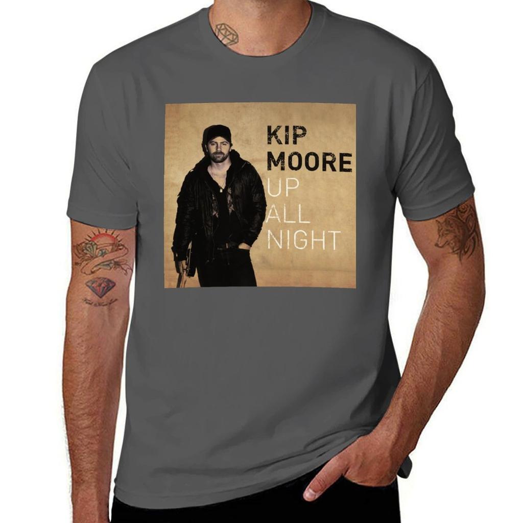 Kip moore up all night tour 2019 2020 kentang Футболка хлопковая упаковка футболок мужская футболка хлопок 100% хлопок футболка мужчина Футболка