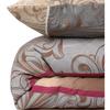 Parure de lit - 1 housse de couette 220 x 240 cm + 2 taies d'oreiller 60 x 60 cm - 65% coton, 35% polyester - Gris