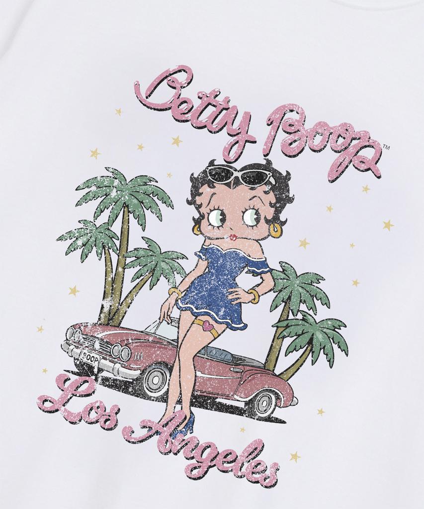 CNVS Betty Boop In La Oversized Short Sleeve T-Shirt_White