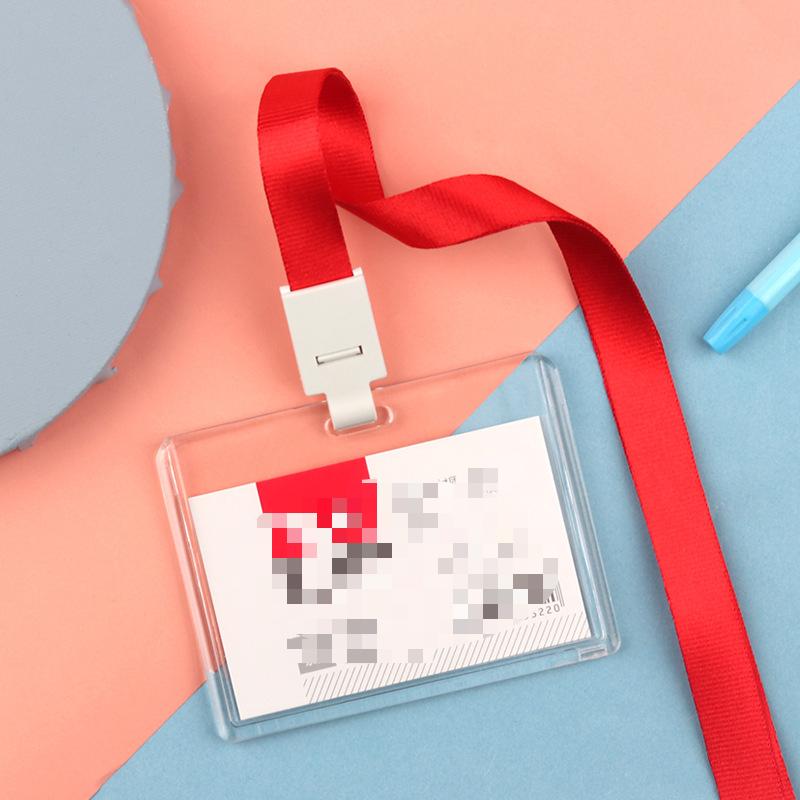 Модный акриловый прозрачный чехол для автобусных карточек, держатель для рабочей карты с ремешком, чехол для рабочей карты для женщин и мужчин, держатель для кредитных карт