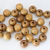 DIY ювелирные аксессуары: Натуральные круглые бусины из сосны, покрытые маслом, для рукоделия и подушки на сиденье автомобиля
