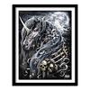 Diy Diamond  Black Horse Skull Diamond Painting  Stitch Full Round Rhinestones Embroidery Home Decor